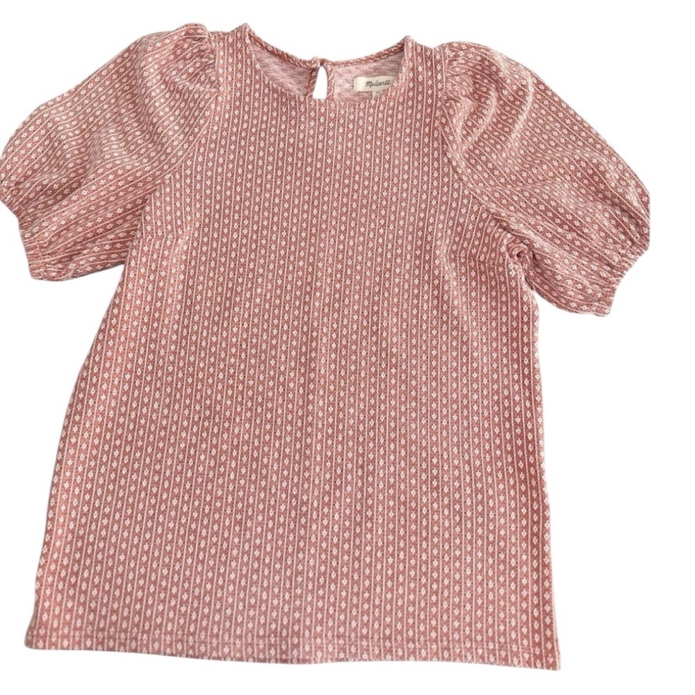 Madewell Puff Sleeve Textured Blouse - Size XS | Boho Cottagecore Vibes